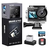 AKASO Brave 4 Pro Action Cam 4K30FPS 20MP mit 64GB U3...