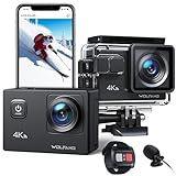 WOLFANG Action Cam GA100 Neu,4K 20MP, Unterwasserkamera WiFi...