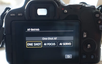 Auswahl Fokusmodus an meiner Canon Spiegelreflexkamera